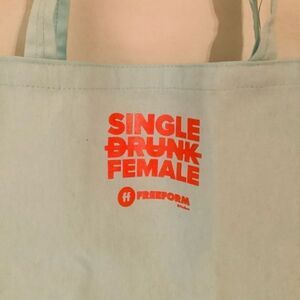 SINGLE DRUNK FEMALE TOTE BAG BLUE